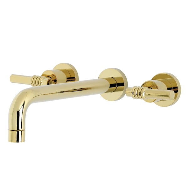 Roman Tub Faucet, Polished Brass, Wall Mount